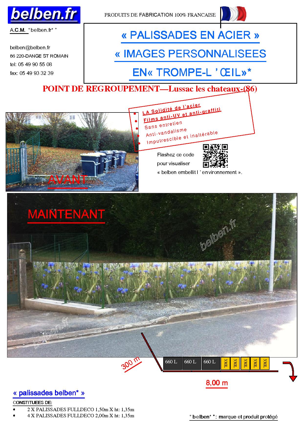 cache poubelle Cache poubelles palissades bacs metallique DECOREE